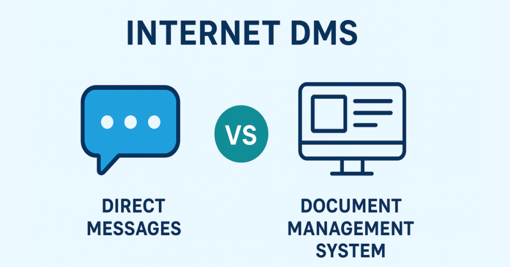 Internet DMS meaning: direct messages vs document management system